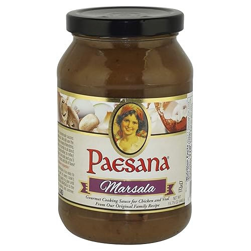 Miniatura 4 de Paesana Marsala Gourmet - Salsa para cocinar a fuego lento hecha con vino Marsala. Ideal con pollo o ternera. Kosher Parve. Tarro de 15.75 onzas -