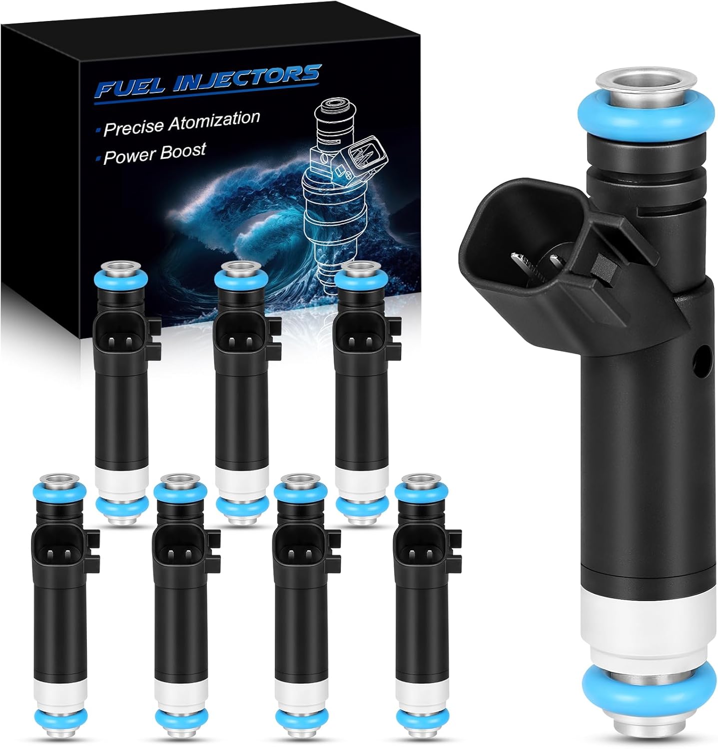 Upgraded FJ867 4.6L V8 Fuel Injectors for:-Ford F150 2005 2006 2007 2008, Explorer 2004 2005, E150 2004-2008 E250 2005-2008, Fuel Injectors Set of 8, 4L3E-B4C