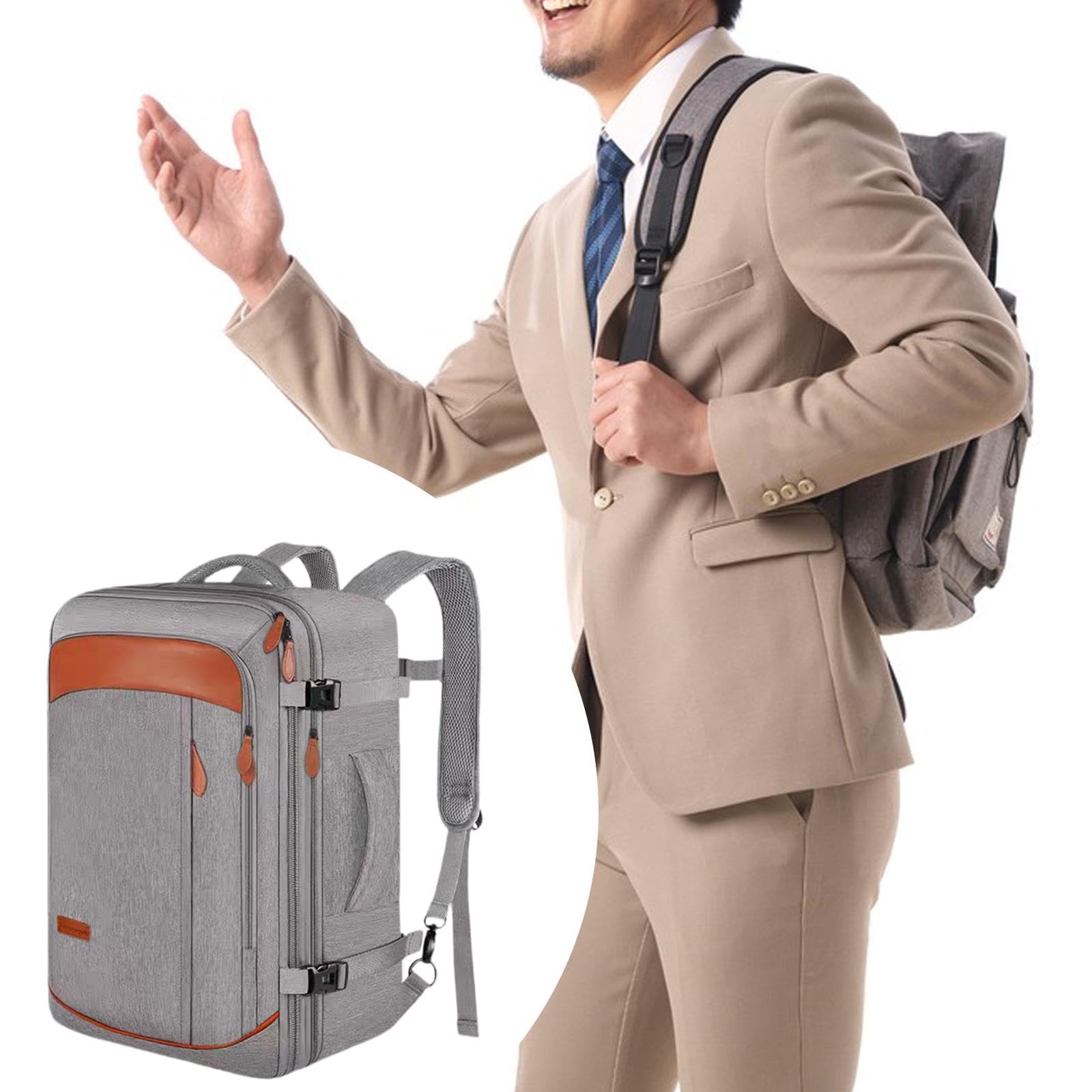 Handgepäcktasche, erweiterbar, 50,8 cm, Untersitz-Kabinentasche, wasserdichtes Oxford-Gewebe, Reiserucksack, Handkoffer für Fluggesellschaften