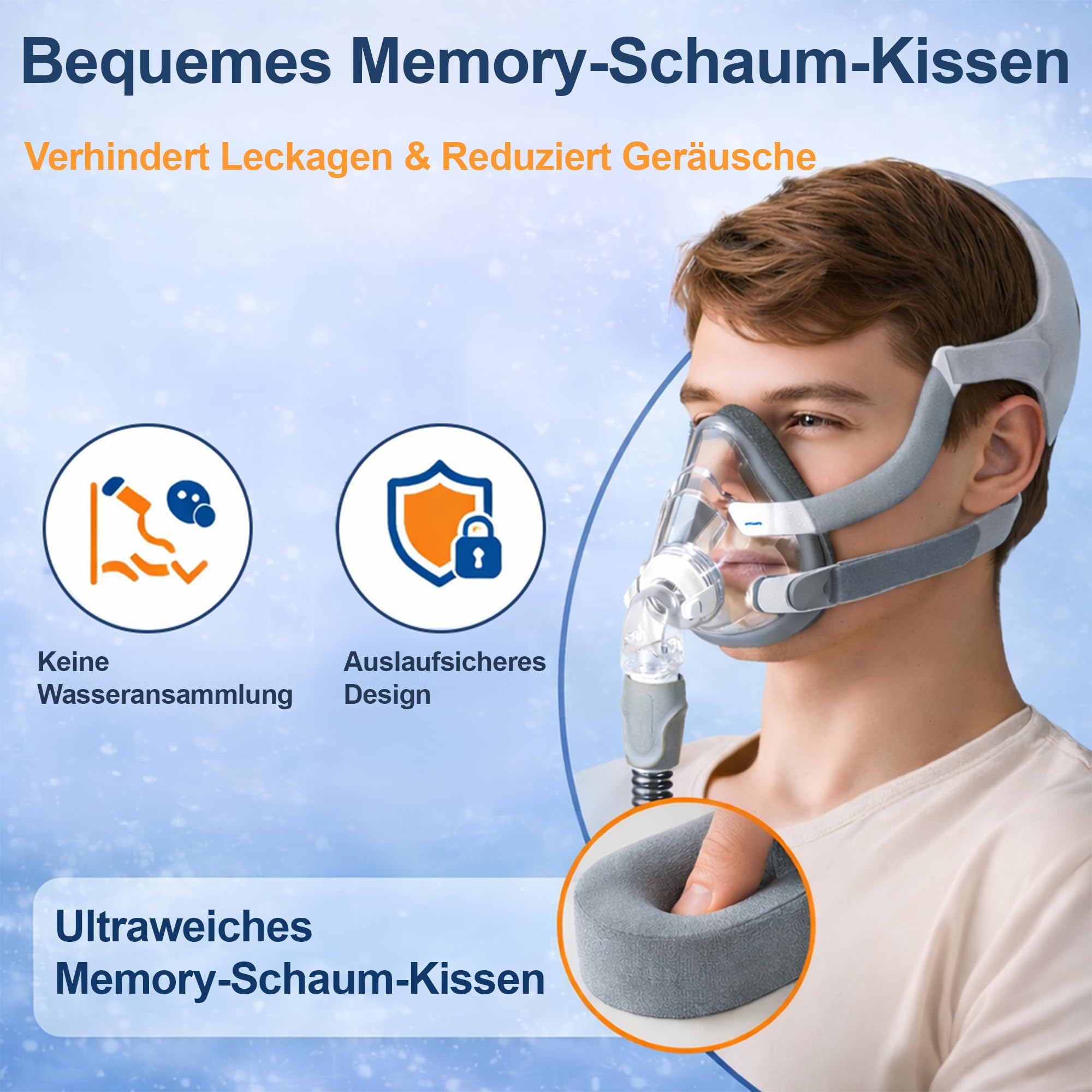 AirTouch F20 Ersatzkissen (Memory-Schaum) – Kompatibel mit F20 Maske – Weiches Maskenzubehör – 2 Packung – Größe Mittel