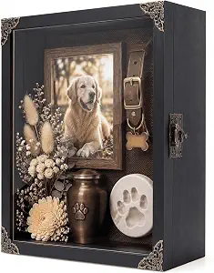 Deep Shadow Box Frame 11x14, 4.7in Depth with Linen PIN Board and Vintage Charred Finish