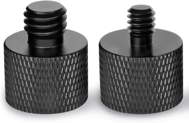Avatar Mic Screw Adapter Thread 5/8 to 1/4 Adapter and 5/8 to 3/8 Adapter Set for Microphone Stand to Tripod and Camera Adapter