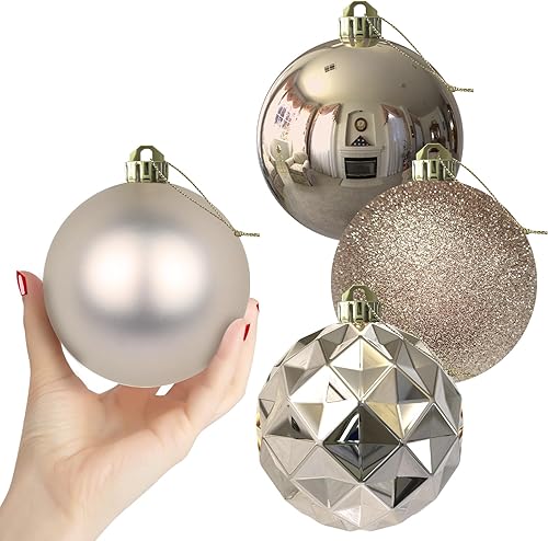 Vista 153 de GameXcel 18 Esferas Navideñas para Árbol de Navidad - Decoraciones de Árbol de Navidad Irrompibles Bola Colgante Mediana Azul Cielo 2.5 pulgadas x