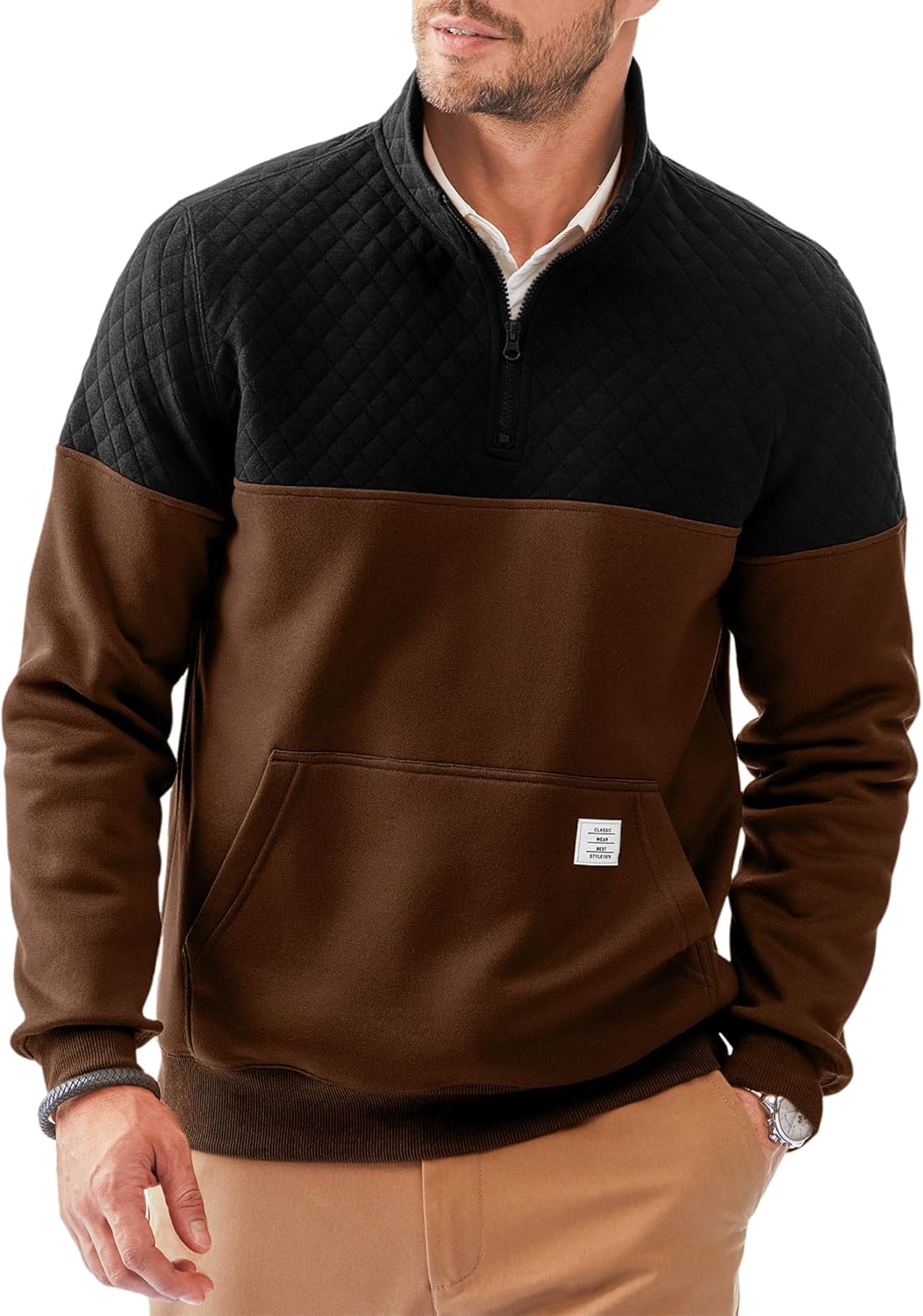 JMIERR Herren Sweatshirt Rundhals - Winter Pullover Loose Fit S-3XL