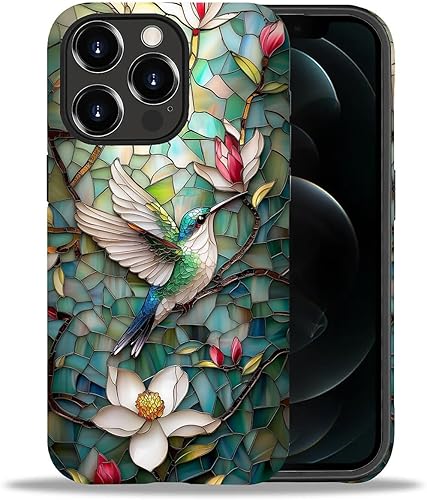 Miniatura 22 de DAIZAG Funda compatible con iPhone 11 Pro Max, hermosa carcasa rígida híbrida de plástico TPU con diseño de pájaro colorido + funda protectora de