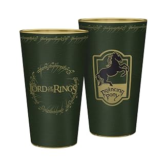 ABYstyle - The Lord of The Rings - Glass XXL - 400 ml - Prancing Pony, Green - Amazon product rated Grade A