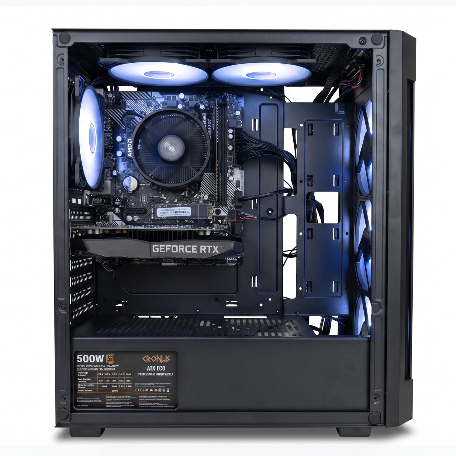 Revampix Gaming PC – AMD Ryzen 5 5500 Processor (up to 4.2GHz), NVIDIA RTX 3050 6GB GDDR6 Graphics Card, 16GB DDR4 RAM, 512GB SSD, WiFi, Windows 11 Pro