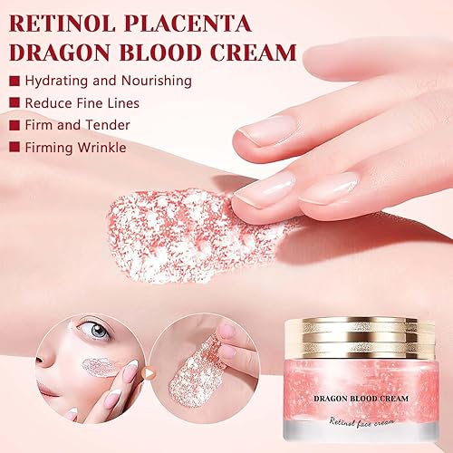 Miniatura 2 de Dragons Blood Easy Cream 2 unidades, crema de sangre de dragón con placenta con retinol, crema de sangre de dragones, crema firme antiarrugas para