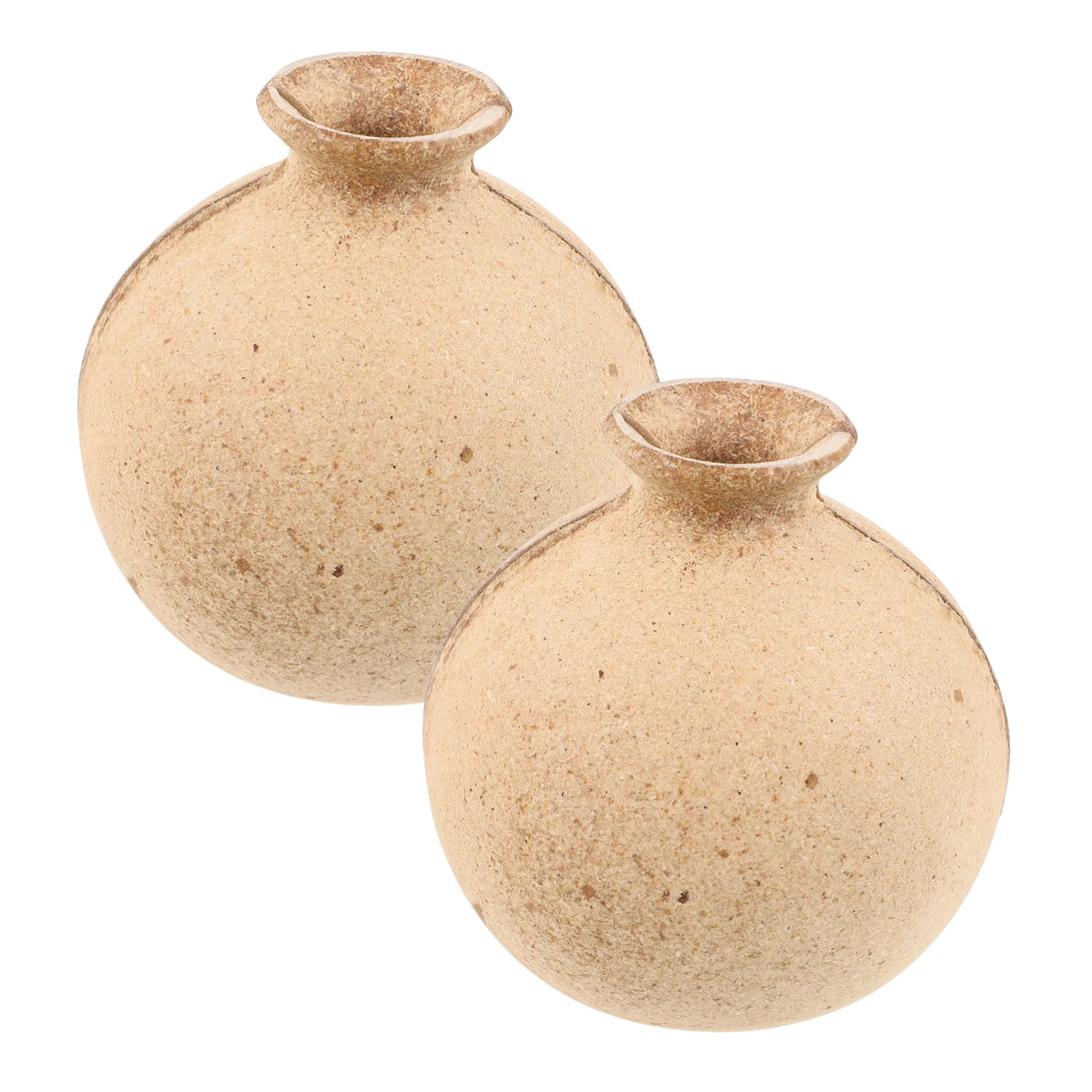 DECORNIJIA 4 Piezas Jarrones de Barro Semiacabados para DIY Botellas Decorativas para Arreglos Casa Material de Florero para Manualidades