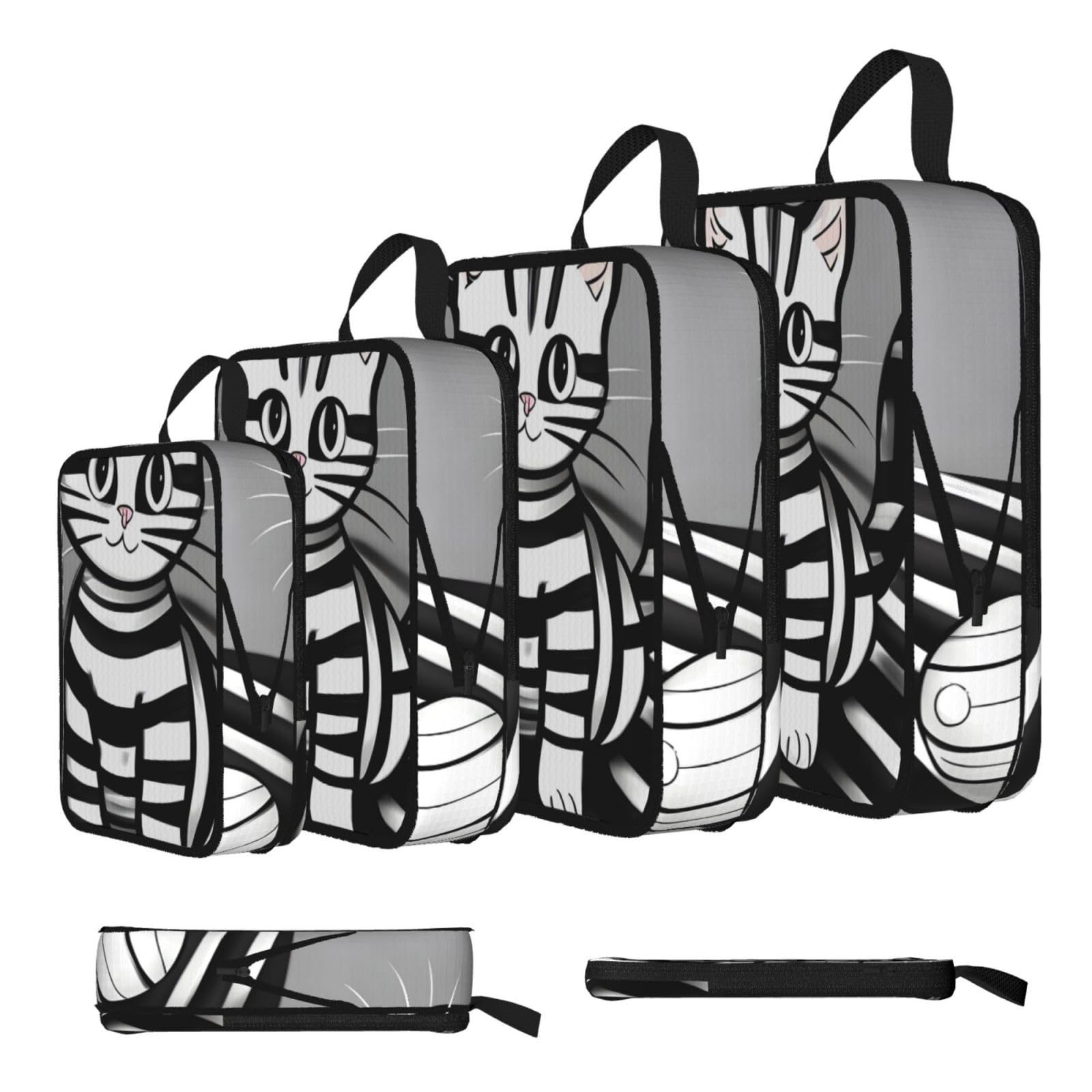 Play ball kitty Compression Packing Cubes 4 Piece Set