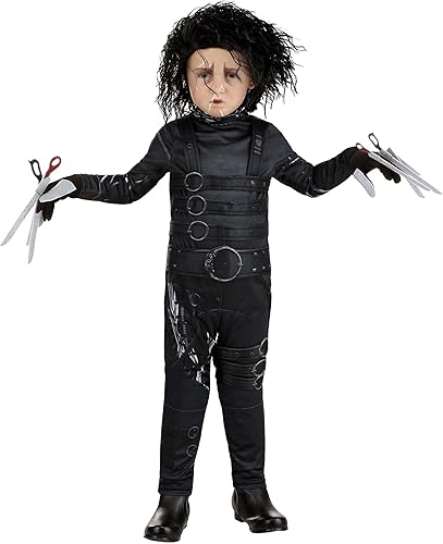 Fun Costumes - Niño Edward Scissorhands Halloween, mono con guantes y cuchillas de fieltro para dedos