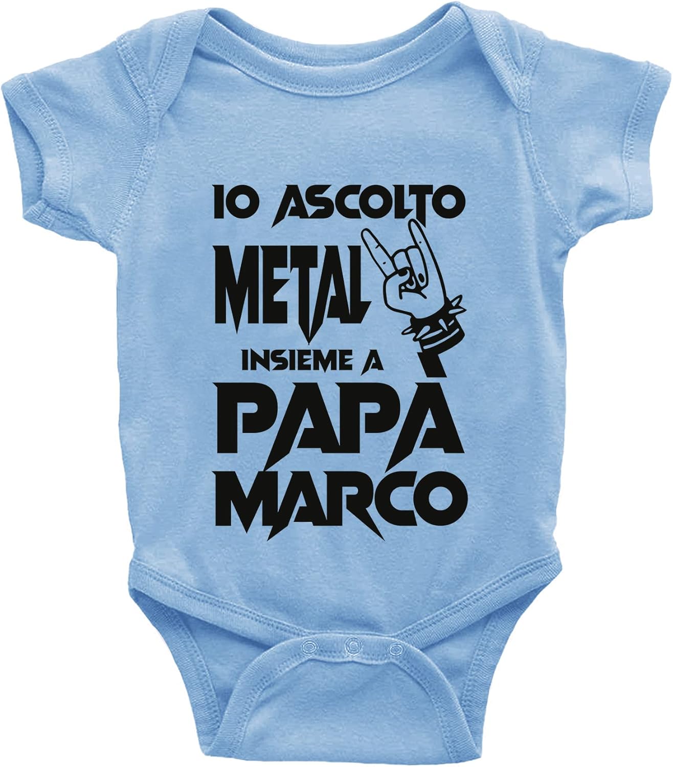 Body Neonato Metal Personalizzabile Con Nome Regali Neonati