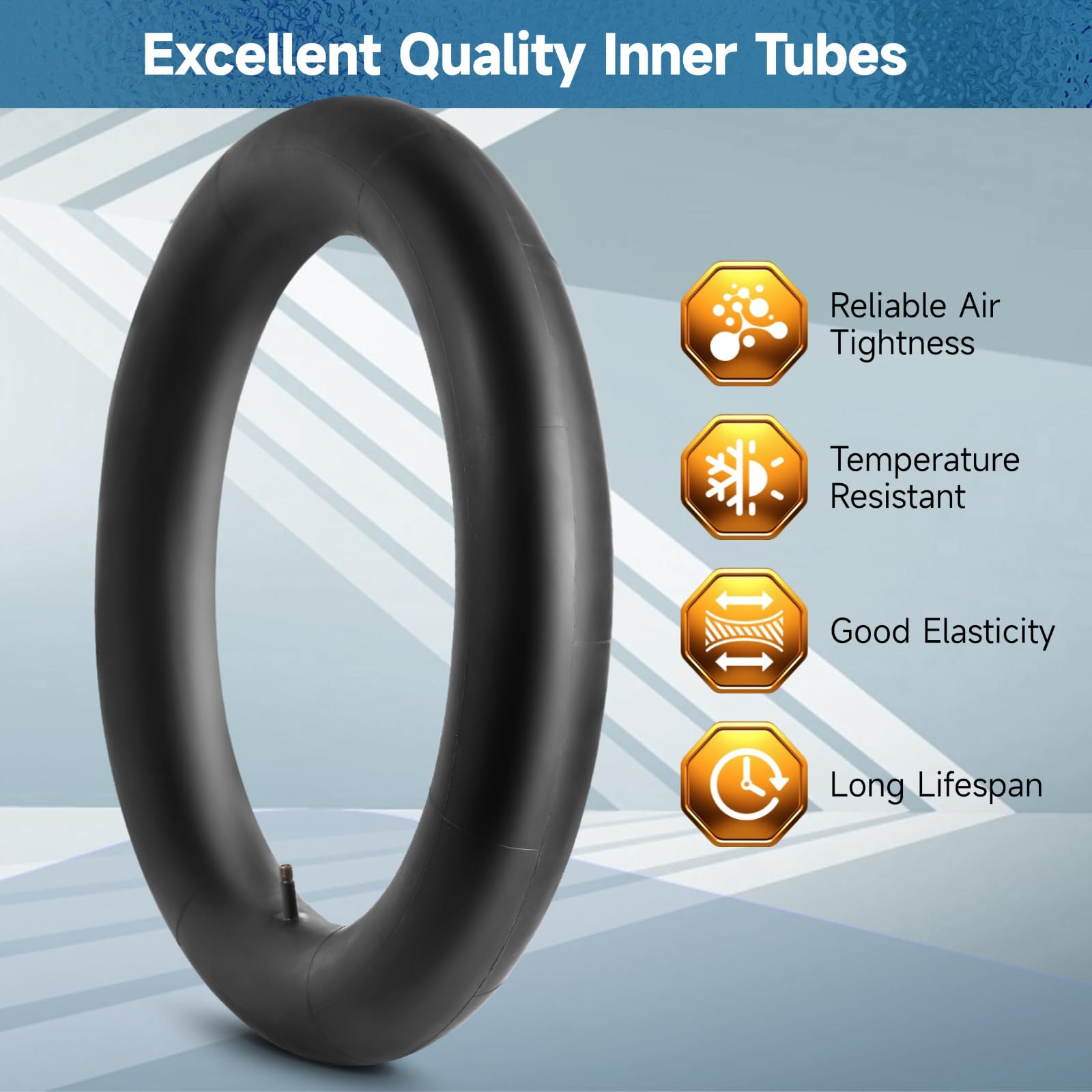 Fat Bike Tire 20×4.0/26×4.0, neumático grueso resistente a pinchazos con tubo interior, neumático plegable de repuesto MTB, neumático de bicicleta todo terreno con válvula AV de 1.2 pulgadas,