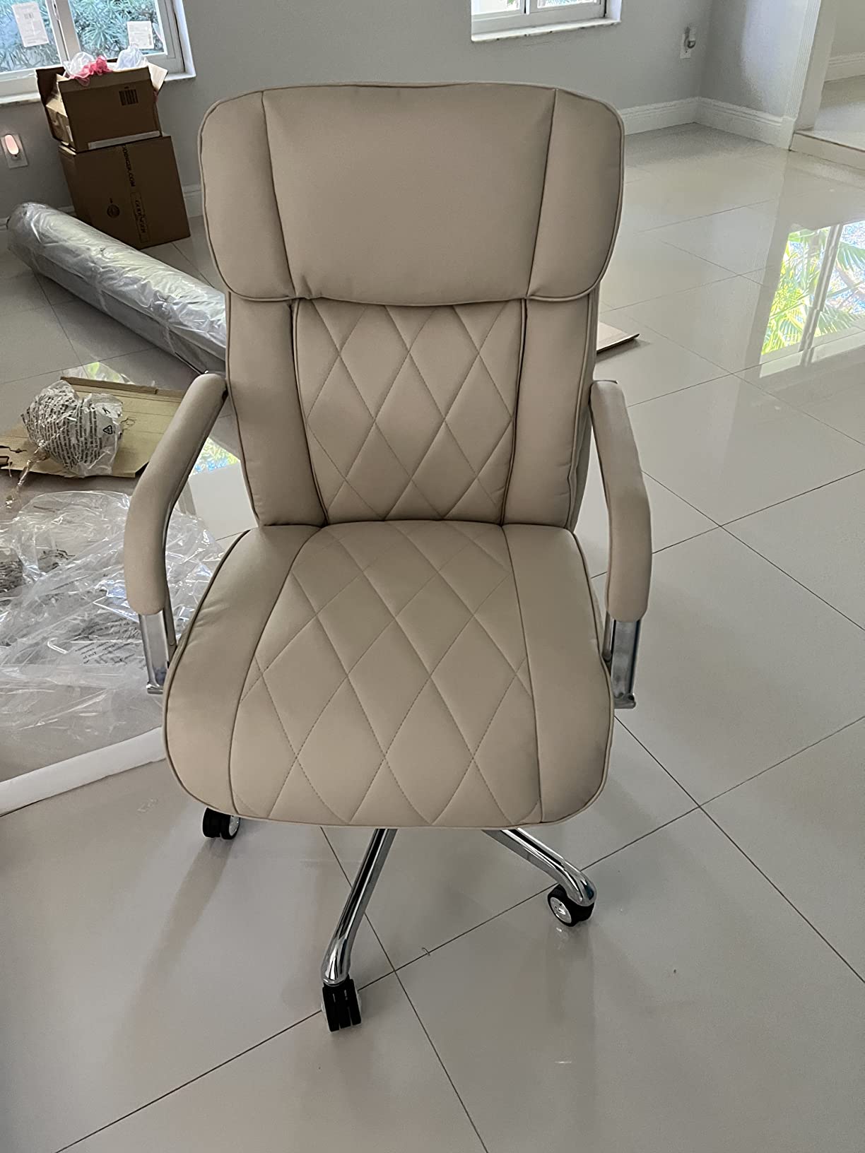 49/mo Finance LaZBoy Sutherland Quilted Leather Executive Office