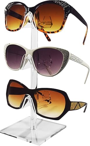 Vista 29 de MOOCA Juego de 2 organizadores de lentes de sol acrílicos de alta calidad, soporte para gafas, soporte para lentes de sol, soporte para gafas