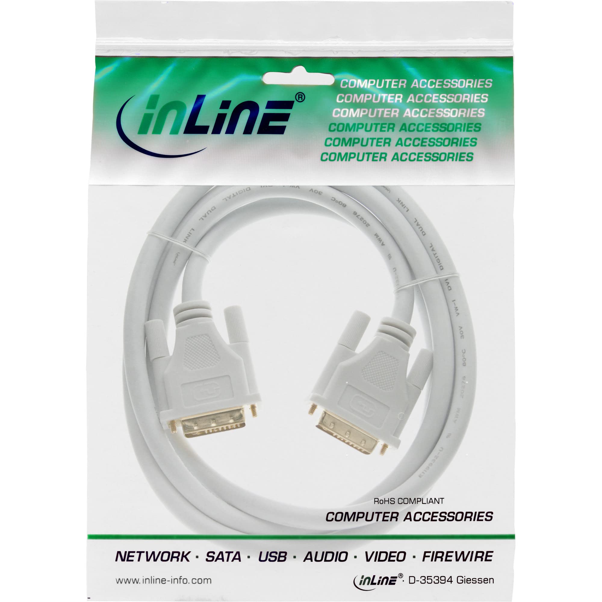 Cable DVI Vention EAABG 1.5m DVI-D Macho A Macho Chapado En Oro Negro