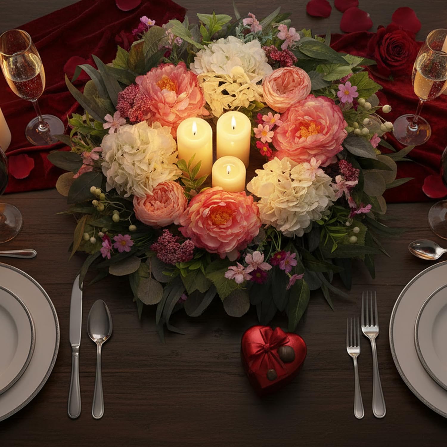 24 Inch Spring Wreaths for Front Door,Handmade Silk Pink Peony and White Hydrangeas Floral Wreath for Mothers Day,Summer,Wedding,Valentines Day Decorations,Indoor Outdoor and Wall Decor