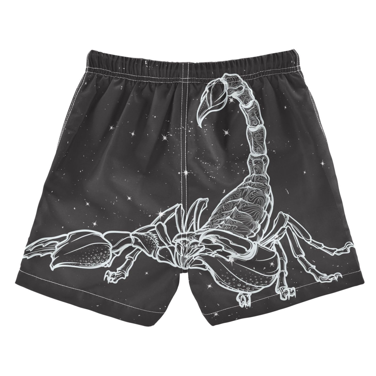 susiyo Boys Swim Trunks Scorpion in The Dark Toddler Swim Shorts Quick Dry Beach Board Shorts Little Boy Bathing Suits Swimwear 8 Years