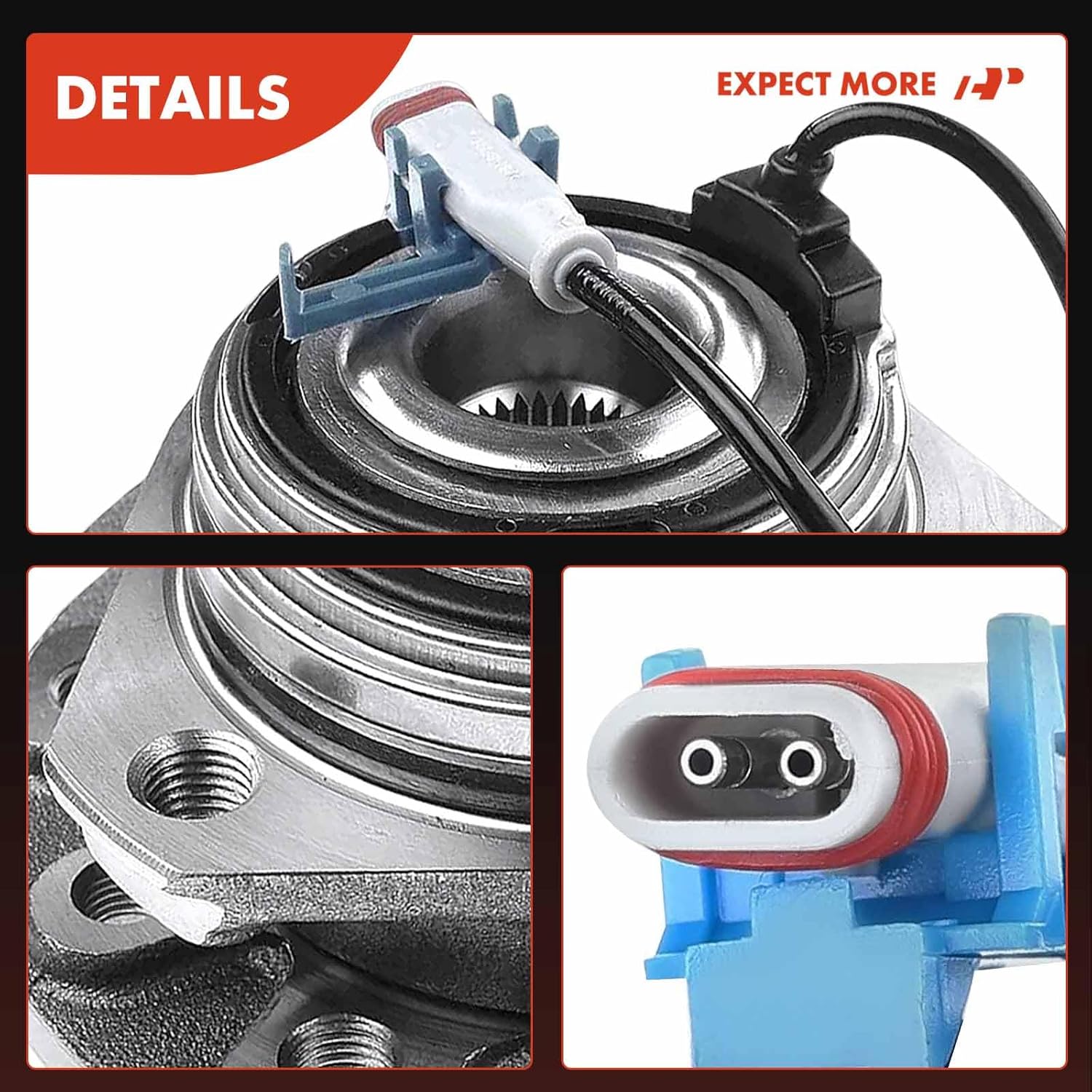 A-Premium 2 x Front Wheel Bearing and Hub Assembly with ABS Compatible with Saturn Astra 2008-2009