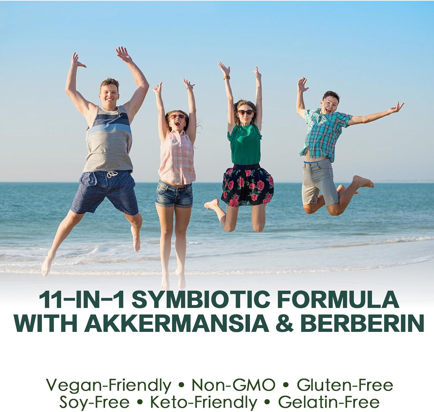 GLP-1 Supplement for Healthy Weight Goals & Hunger Balance for Men and Women with Akkermansia, Berberine, Inulin, Resveratrol, Hops... -Supports Digestion,Gut Health（90 Count） - Image 3