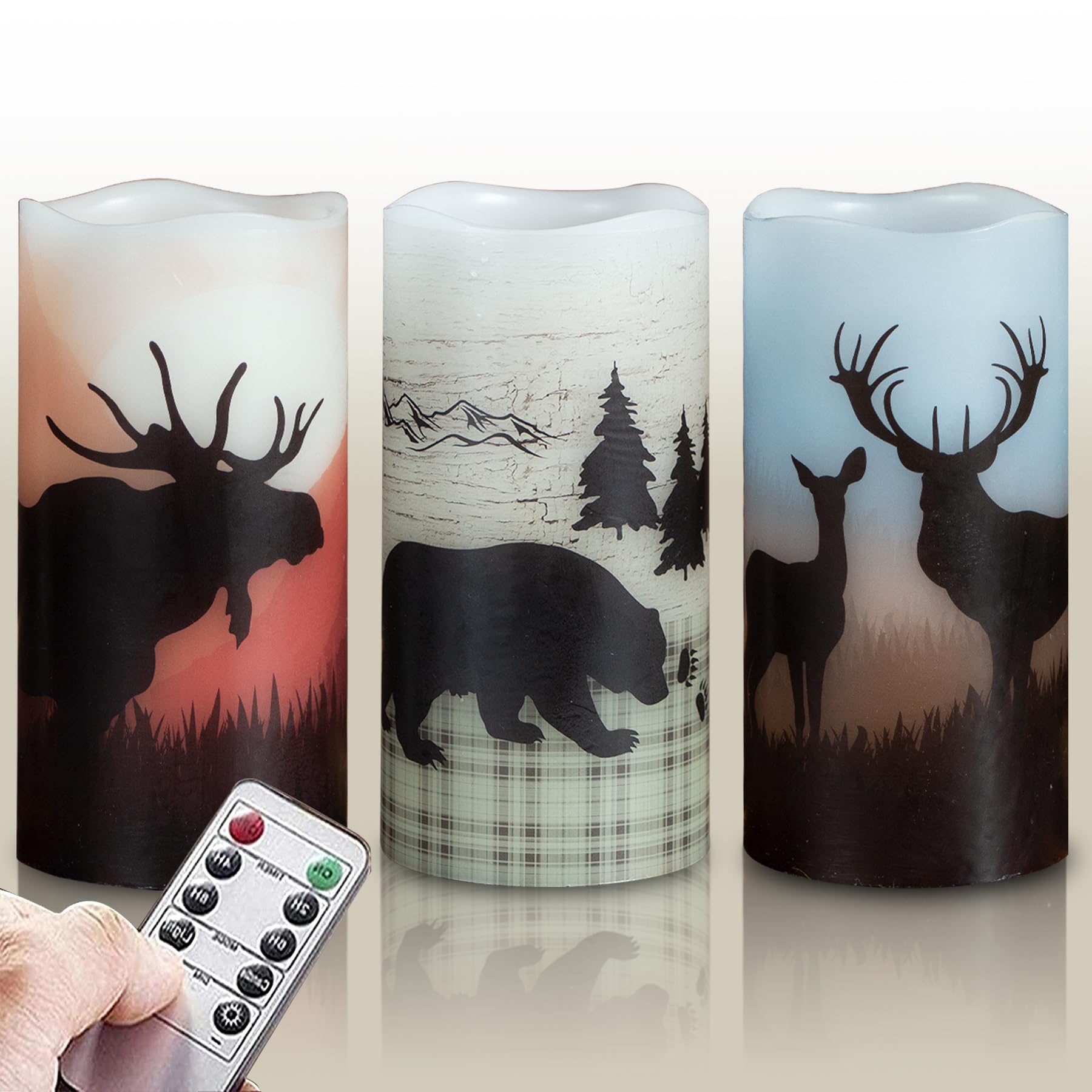 Flameless Pillar Candles With Remote - 4 Real Wax LED Candles (4", 6", 8", 10"), Timer & Flickering Mode