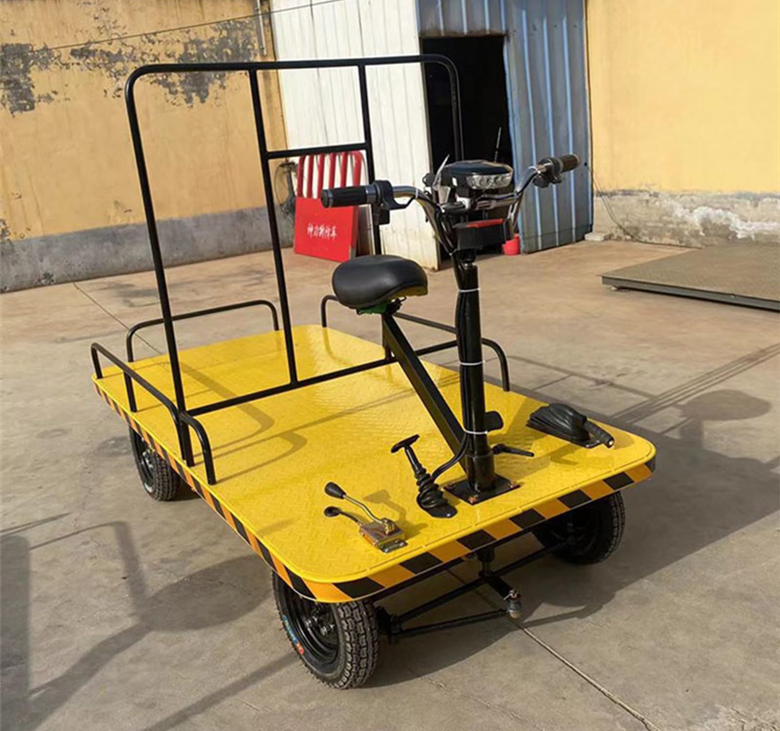 Przenośny elektryczny wózek dolly, składany wózek na platformie, wytrzymały wózek ręczny z kółkami, idealny do przenoszenia i transportu towarów, trwała i lekka konstrukcja