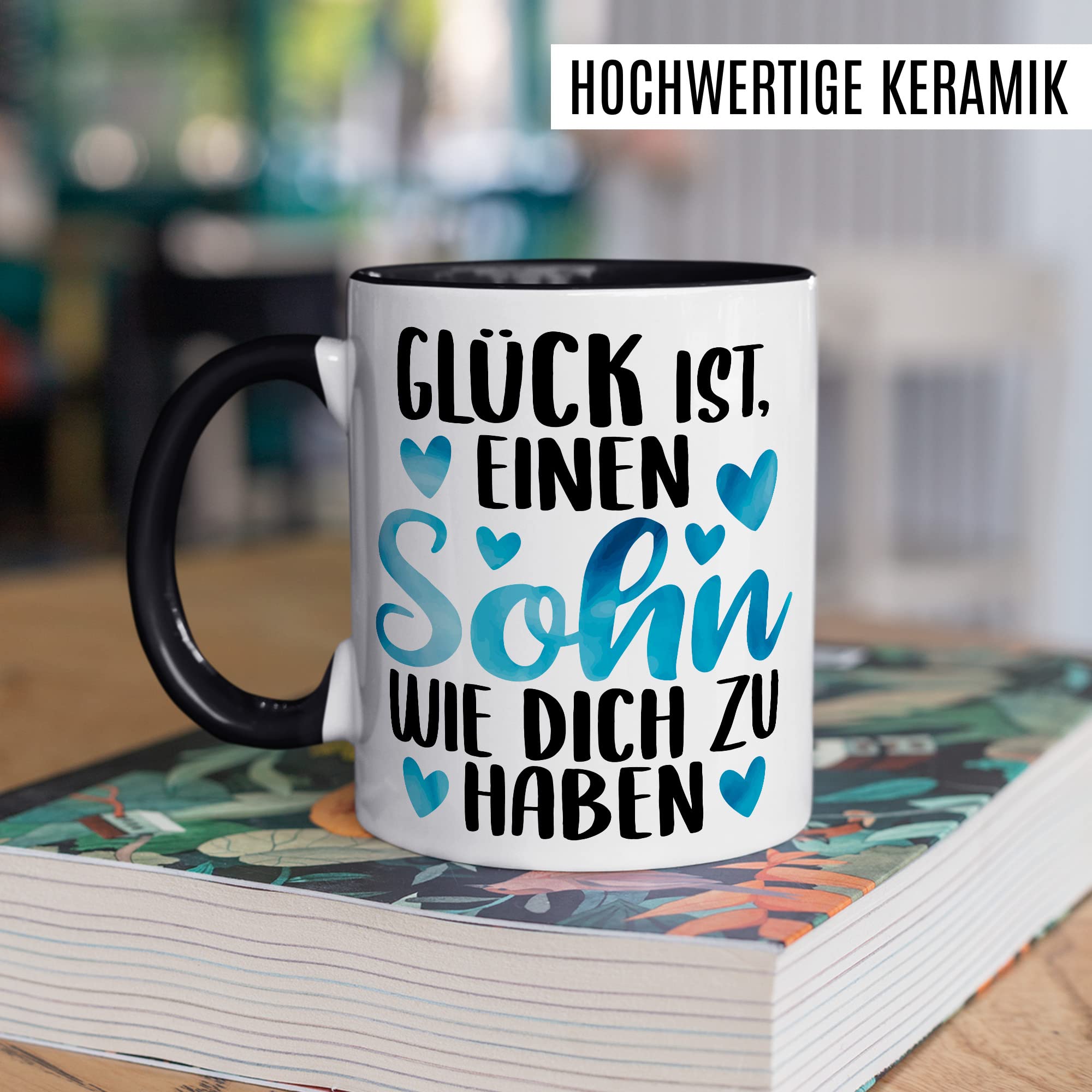 JUNIWORDS Tasse, Glück Ist, Einen Enkel Wie Dich Zu Haben, Wähle Farbe