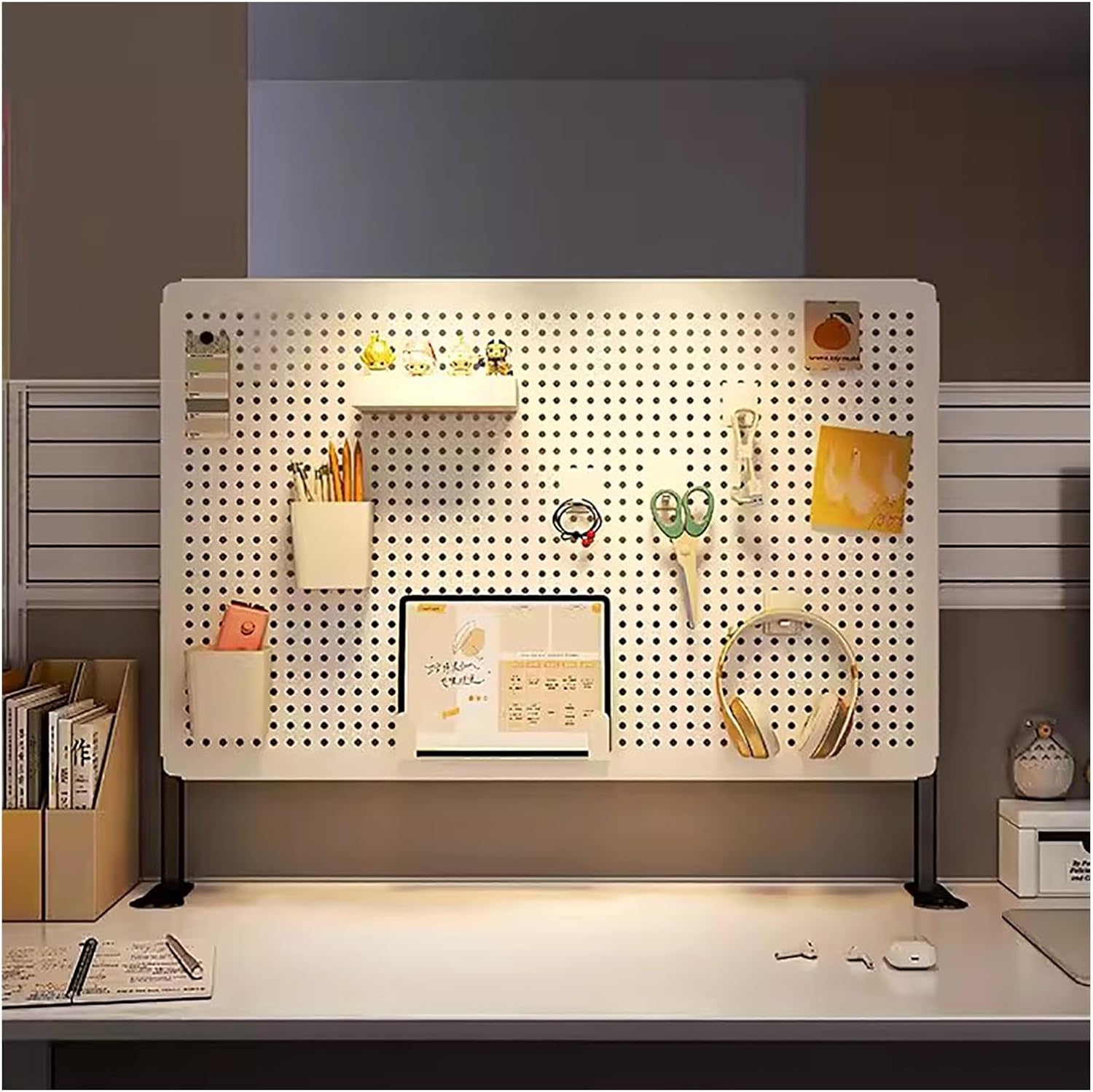 Grid Display Rack Grid Panel for Retail Display Floor Standing Flat Panel Display Stand，Desktop Pegboard Shelves,Pegboard Combination Kit DIY Table Shelf,Multifunction Desktop Organiser,Adju