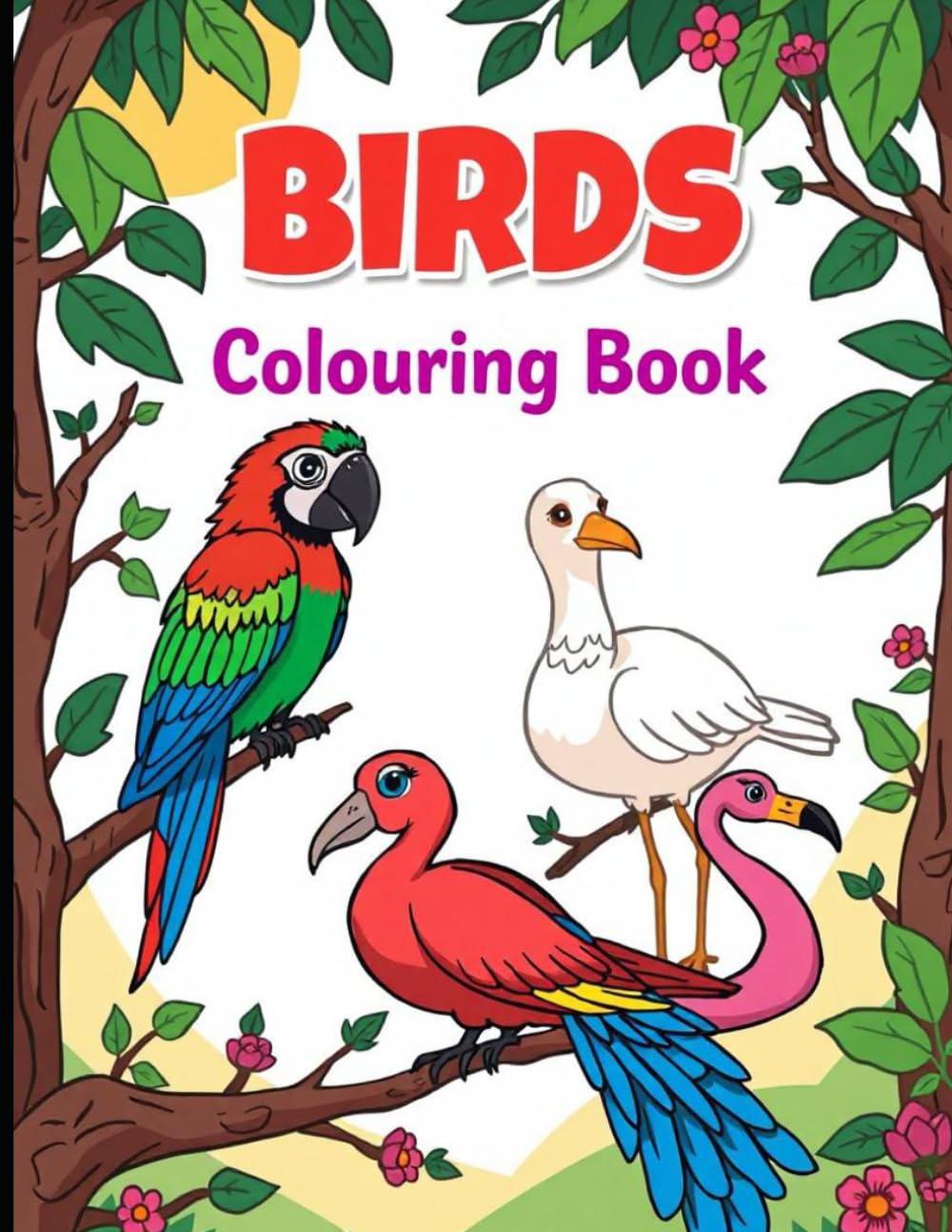 Birds kingdom:- A fun colouring book for Kids Ages 3to6