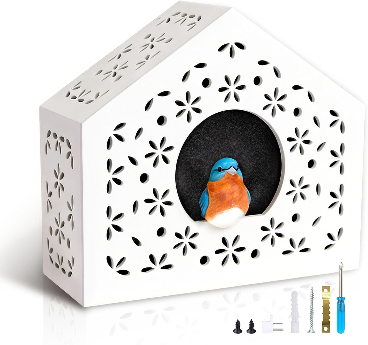 Doorbell Chime Cover Box, With wooden bluebird Decorative For Home Upgrades