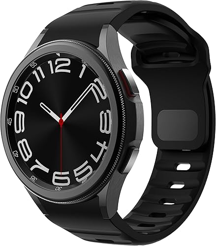 Miniatura 3 de Correa de silicona sin huecos compatible con Samsung Galaxy Watch 6 5 4 Band 1.732 in 1.575 in  Correa de silicona transpirable impermeable para