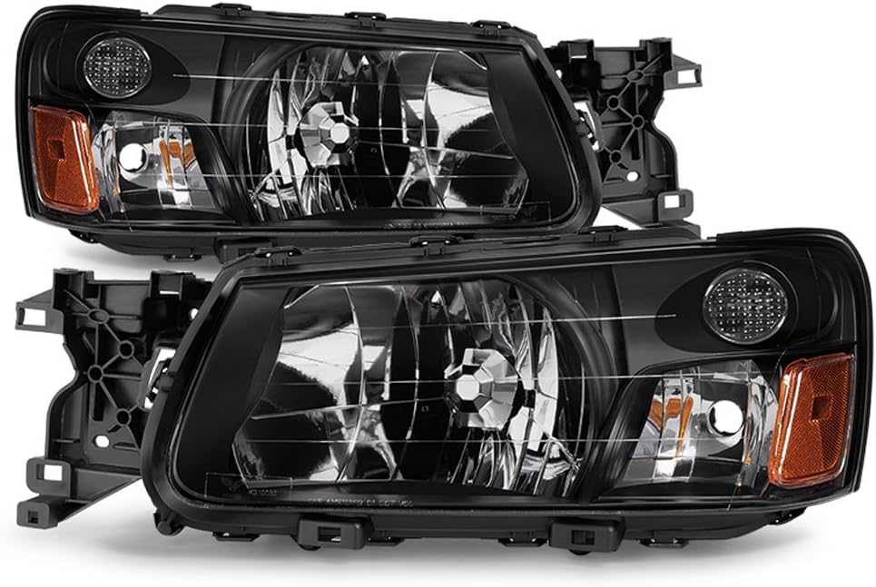 ACANII Replacement Headlight Assemblies for 2003-2004 Subaru Forester — Driver and Passenger Set