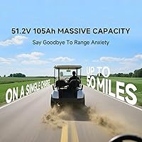 Vista 8 de Batería de litio para carrito de golf de 48V 105Ah con cargador de 48V 20A, BMS inteligente integrado de 200A, MAX 10.24 kW y más de 4000 ciclos