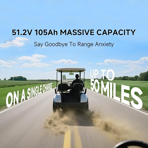 Miniatura 7 de Batería de litio para carrito de golf de 48 V 105 Ah con cargador de 48 V 20 A, BMW inteligente integrado de 200 A, MAX 10.24 kW y más de 4000