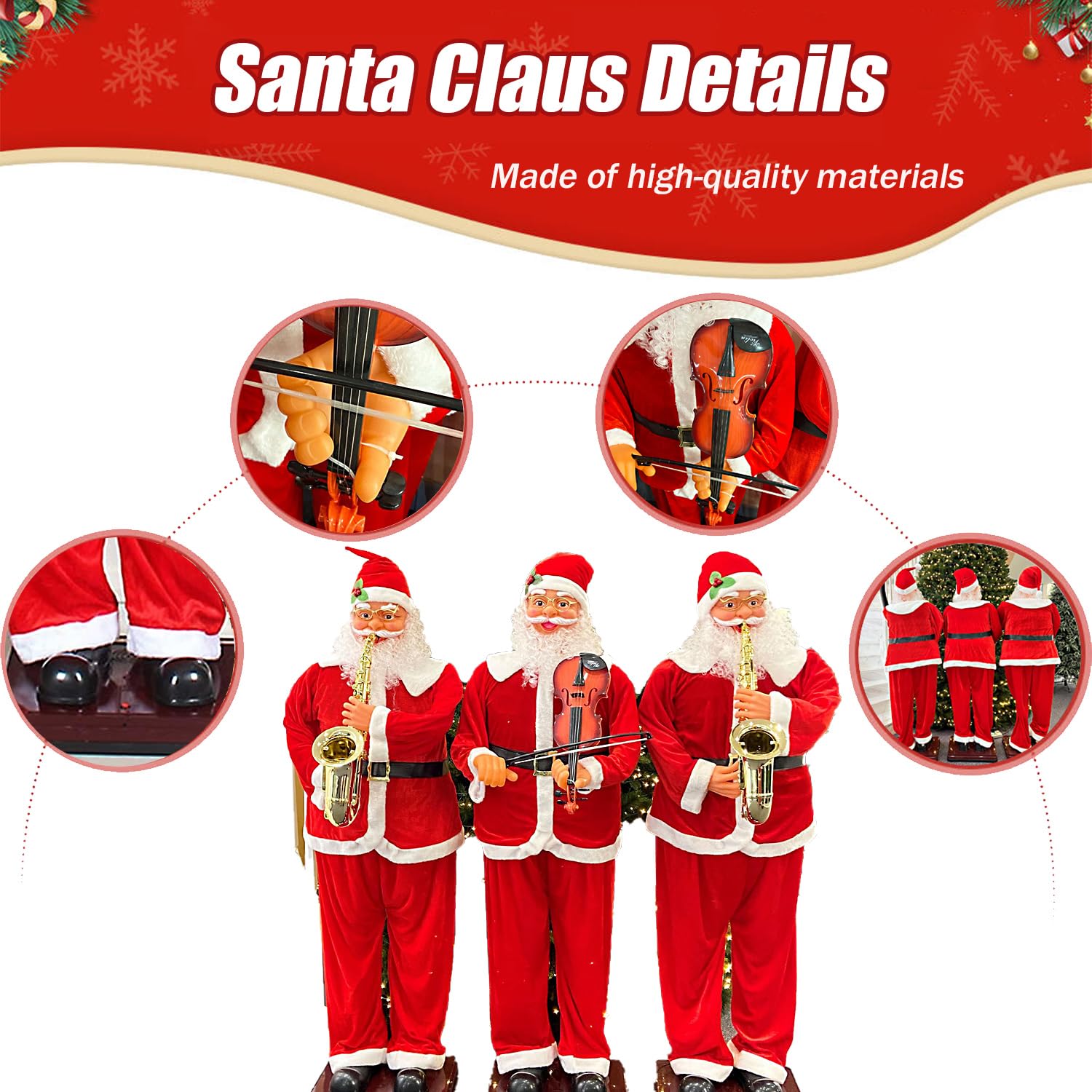 Amazon.co.jp: DHYBDZ 71インチ アニメダンシングサンタ、電動