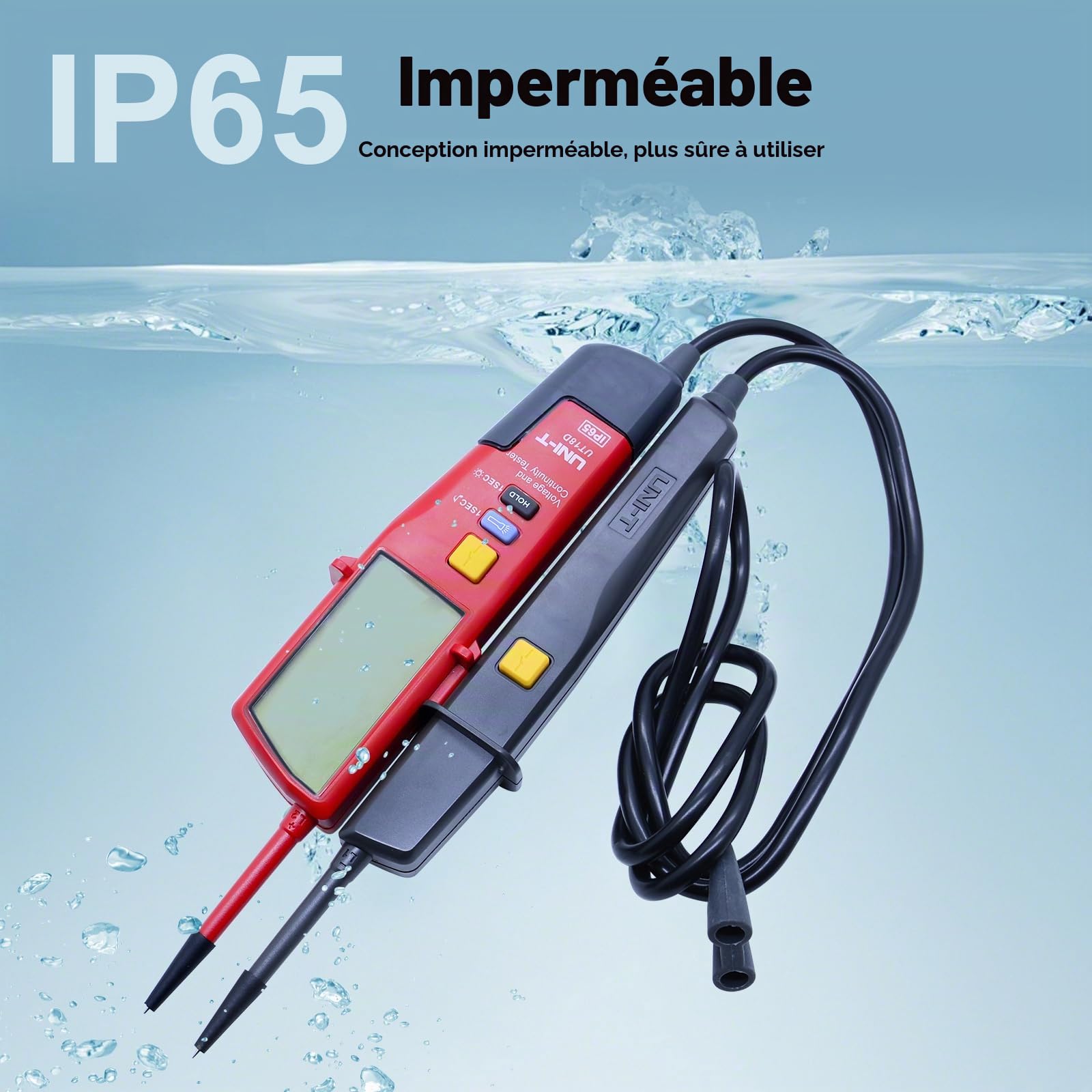 UNI-T UT18D Voltage And Continuity Tester Auto Range Volt Detectors Pen Date Hold/LED/LCD Display Digital Multimeter