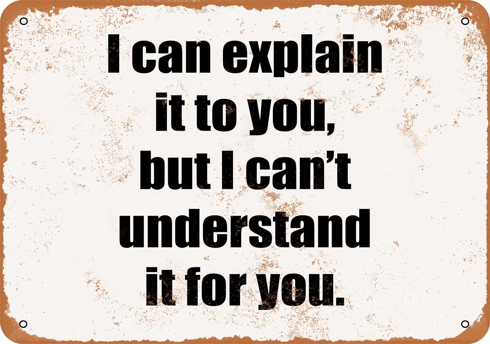 Metal Sign - I Can Explain It to You, But I Can't Understand It For You home decor