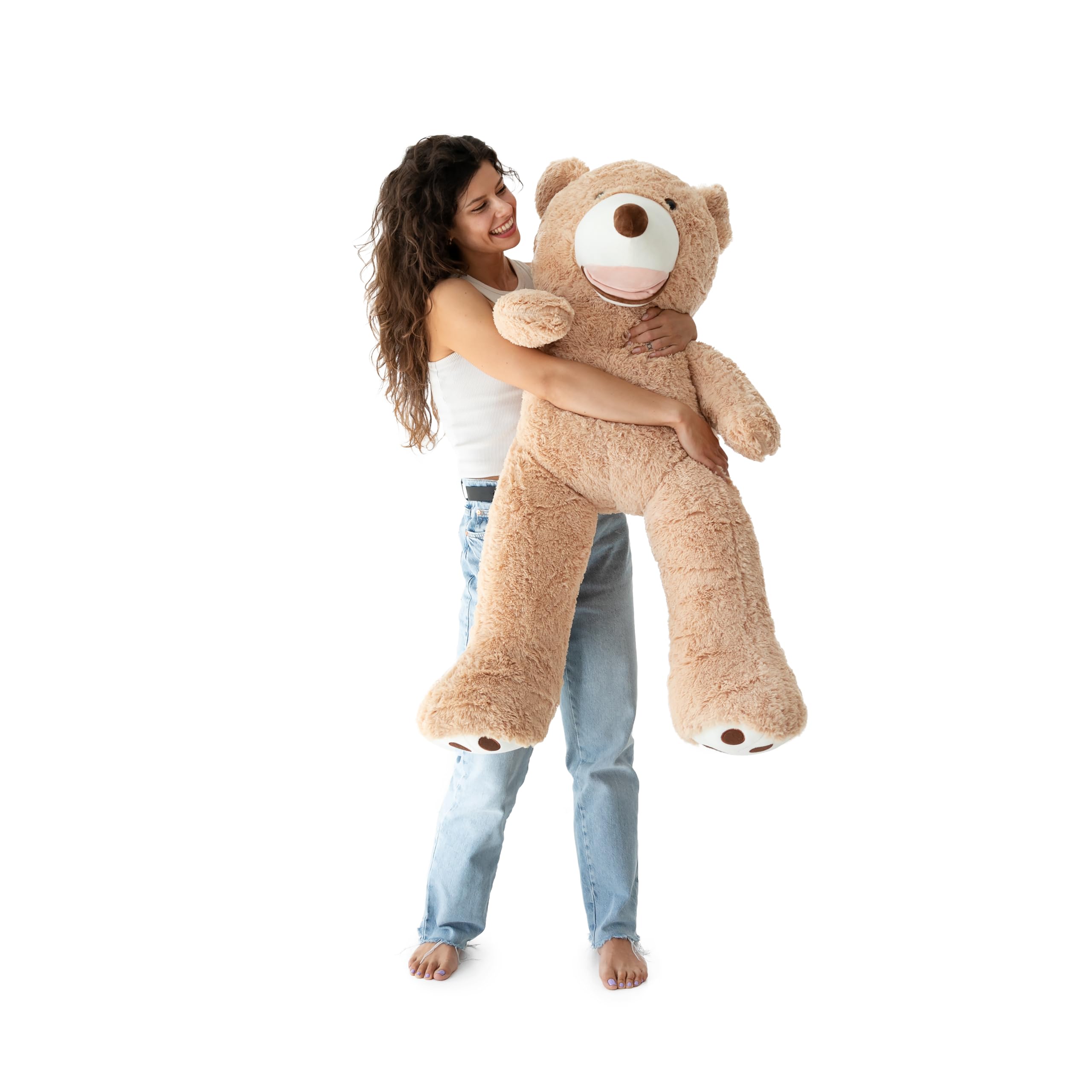 MKS. Oso de Peluche Gigante XXL, 130 cm, Color marrón