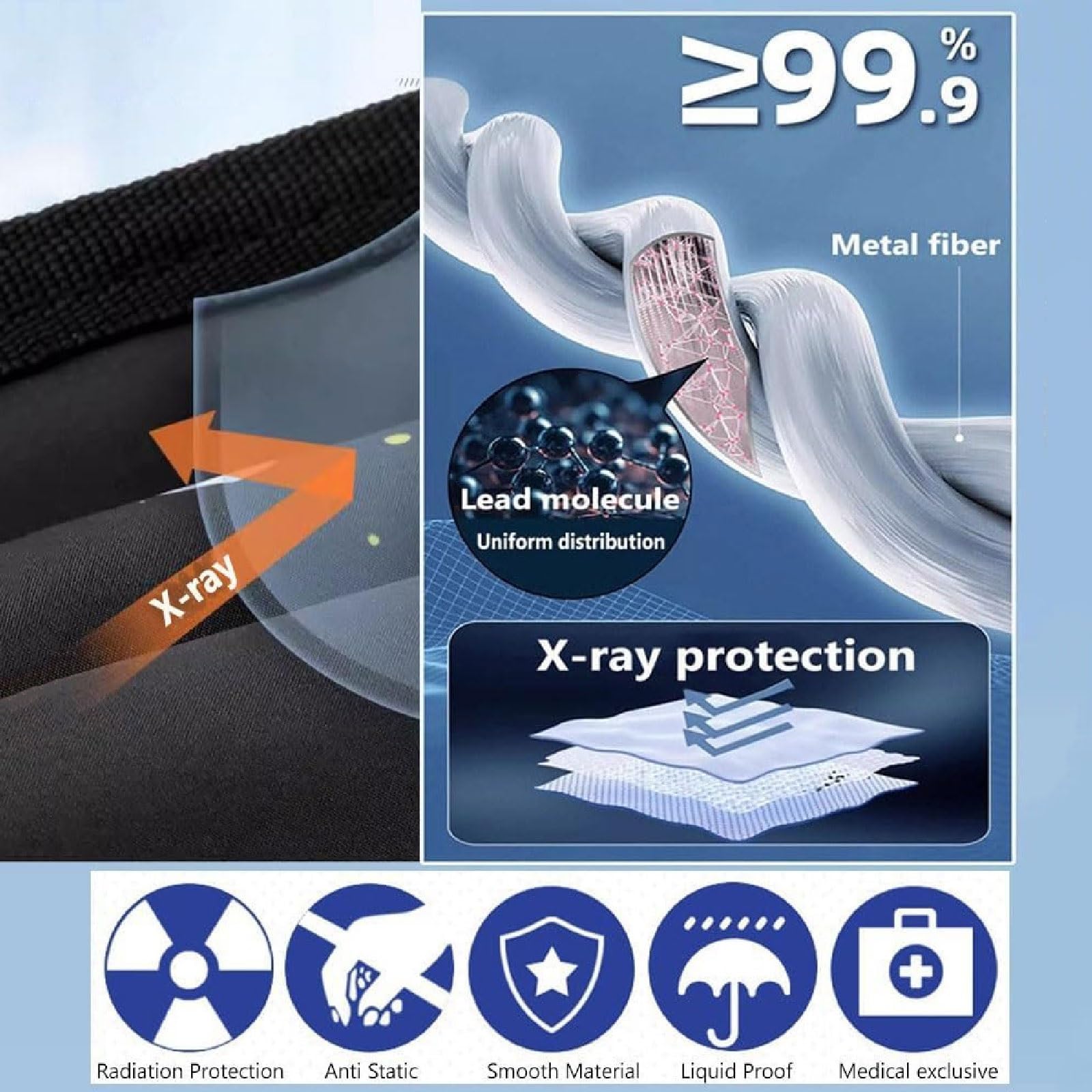 0,5 mm Pb fartuch ochronny odpowiedni do laboratoriów dentystycznych i szpitali unisex odzież medyczna