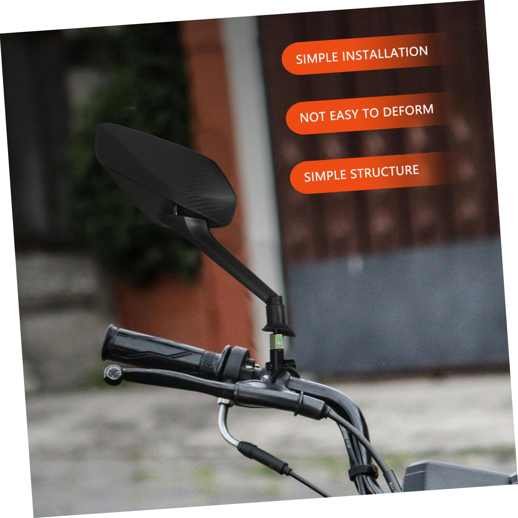 Rétroviseurs de Vélo pour Guidon, Miroir de Sécurité Réglable, 1 Set Noir