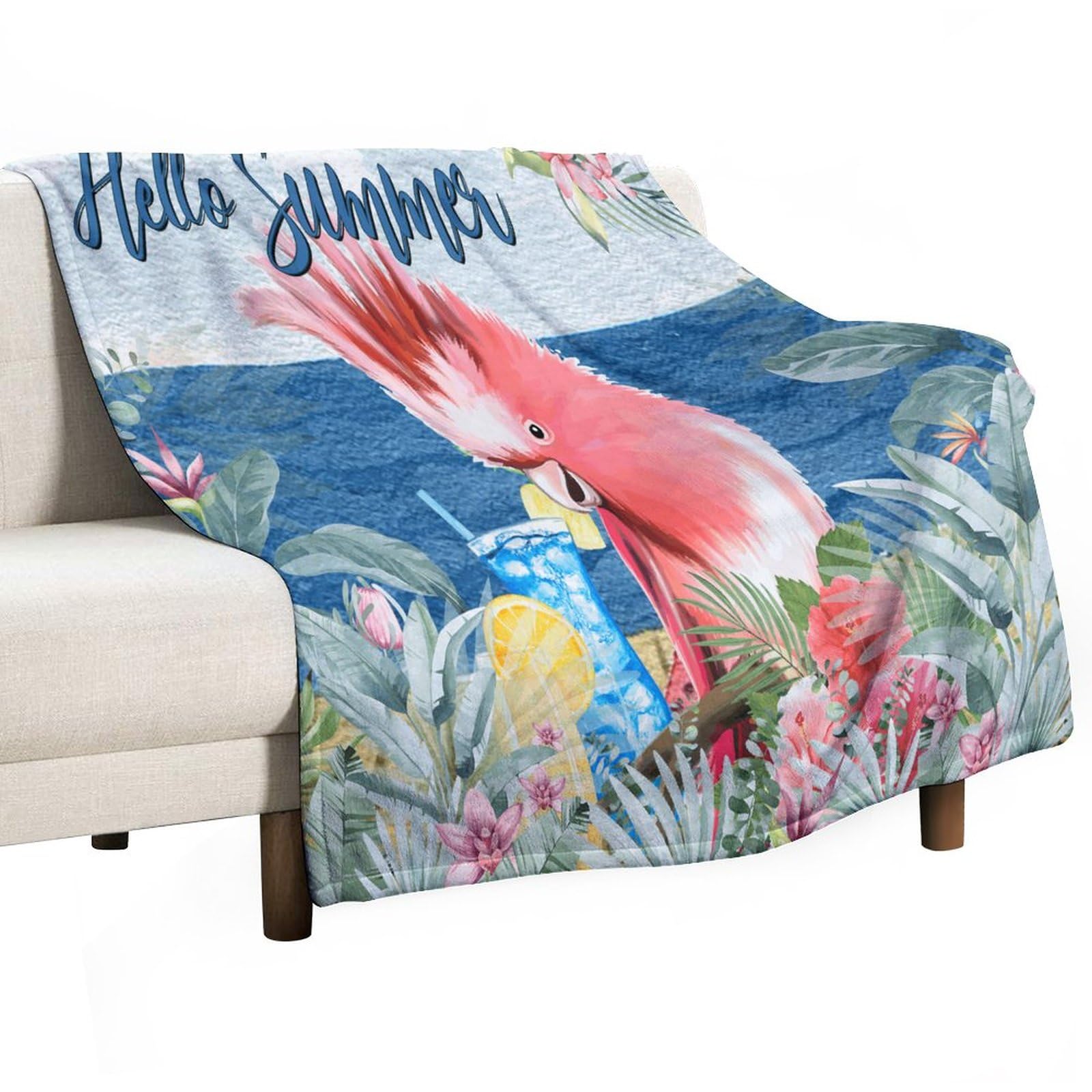 Couverture de lit Hello Summer plaid chaud léger pour piscine et lit