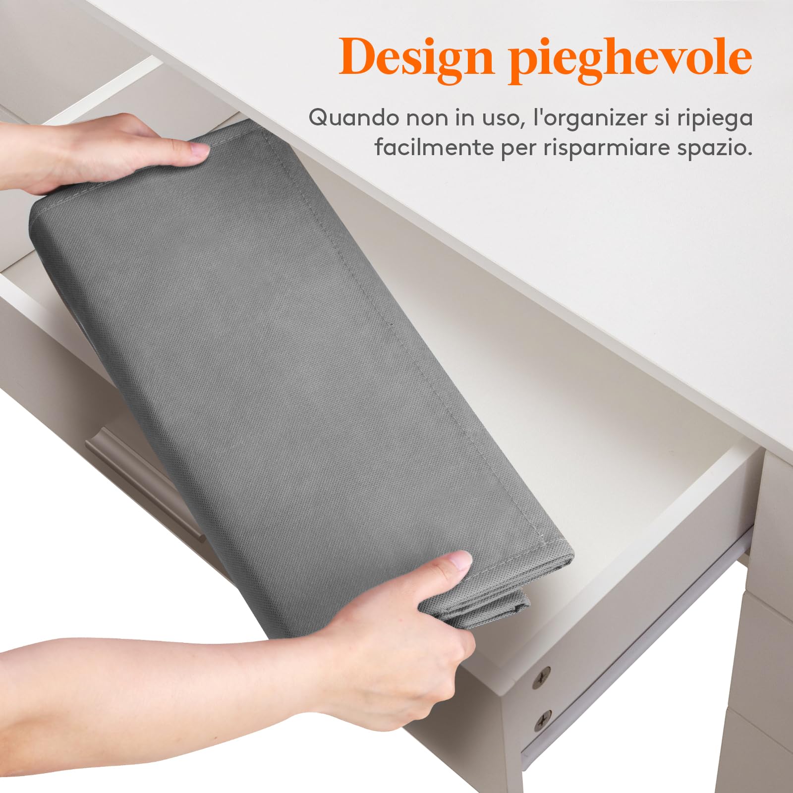 Lifewit Portaoggetti da Appendere con 4 Tasche Laterali e 2 Ganci, Organizer Appendere, Capacità 18 kg (40 lbs), Mensole Porta per Camera da Letto, Bagno, 5 Ripiani, 5 Scomparti, Grigio