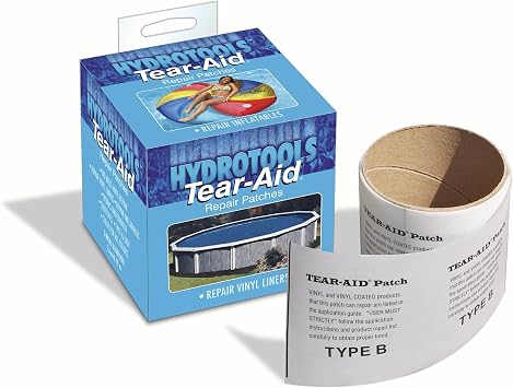 3" Gray HydroTools Tear-Aid Multi-Use Vinyl Repair Patch for Pools