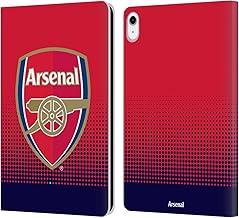 Head Case Designs Officially Licensed Arsenal FC Fade Crest 2 Leather Wallet Case Compatible With Apple iPad 10.9 2022/2025
