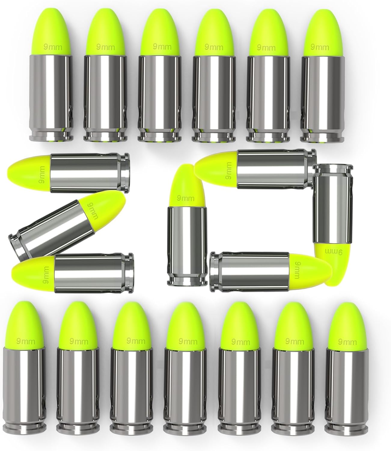 Pro Dummy Rounds Snap Caps-Reusable 9mm&12GA&50&45&380ACP Training Rounds for Safe Dry Fire Practice, Durable with Secure Primer Design, Multiple Color Options