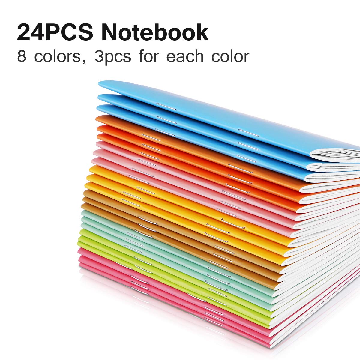 Alimitopia Lot de 24 mini carnets de notes portables Couleurs bonbon Alimitopia Lot de 24 mini carnets de notes portables Couleurs bonbon