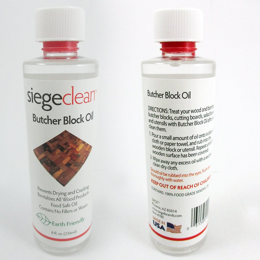 Butcher Block Oil Cutting Board Wood Bamboo Food Grade Safe Mineral Natural 8 Oz