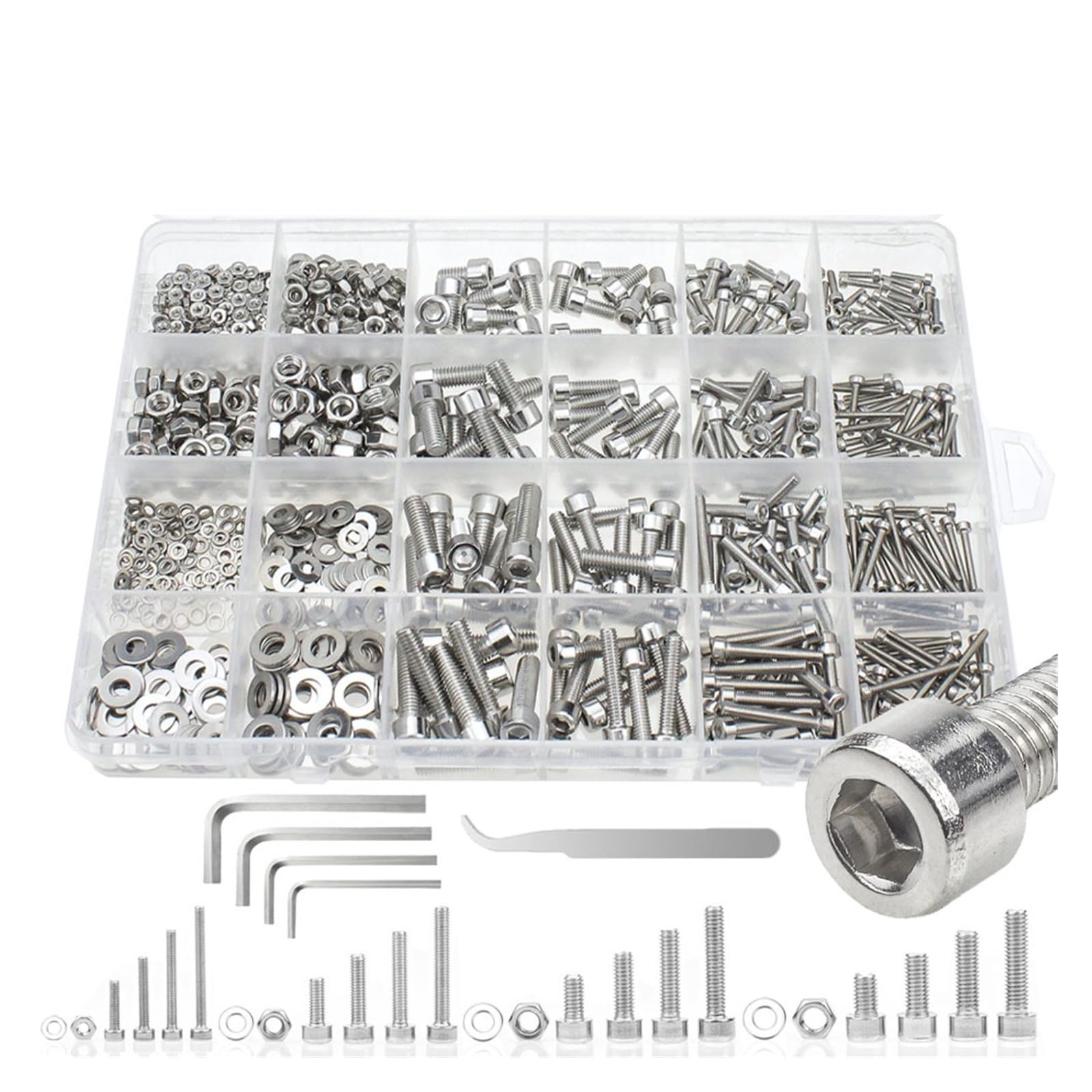 Pernos De Zócalo De 880 Piezas, Juego De Acero Inoxidable M2-M5