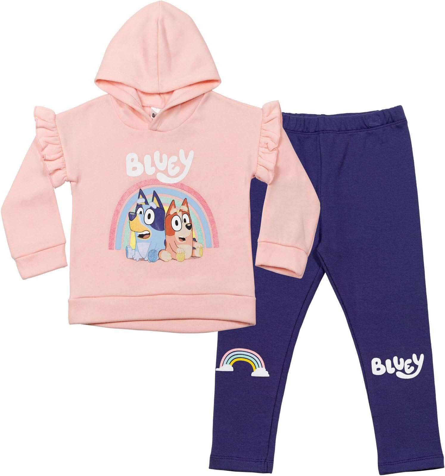 Girls Fleece Hoodie and Leggings Outfit Set