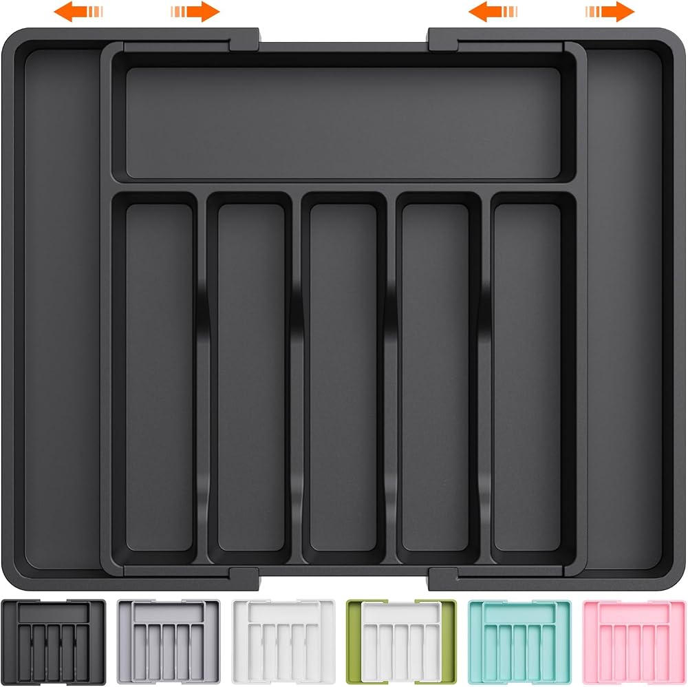 Lifewit Extra Large Silverware Drawer Organizer, Expandable Utensil Tray